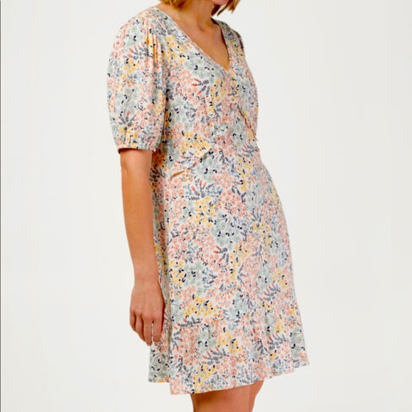 JEANSWEST | Sonia V Neck Casual/ Summer Dress | Coral Print | NWT | Size 12 - Picture 7 of 11